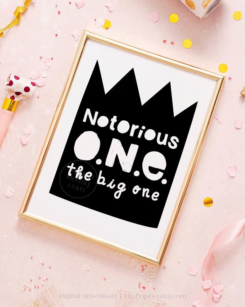 Notorious O.n.e. the big one birthday  Hip hop first birthday decor –  HiphopBoutiq